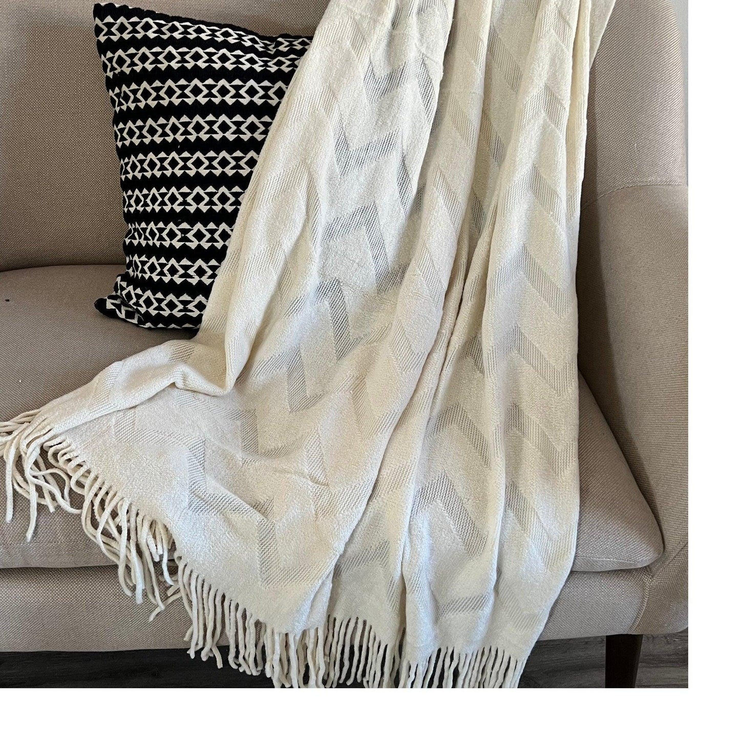 Mustard Yellow Sofa Throw Bed Blanket: Boho Decor, Cozy Couch Fall Decor