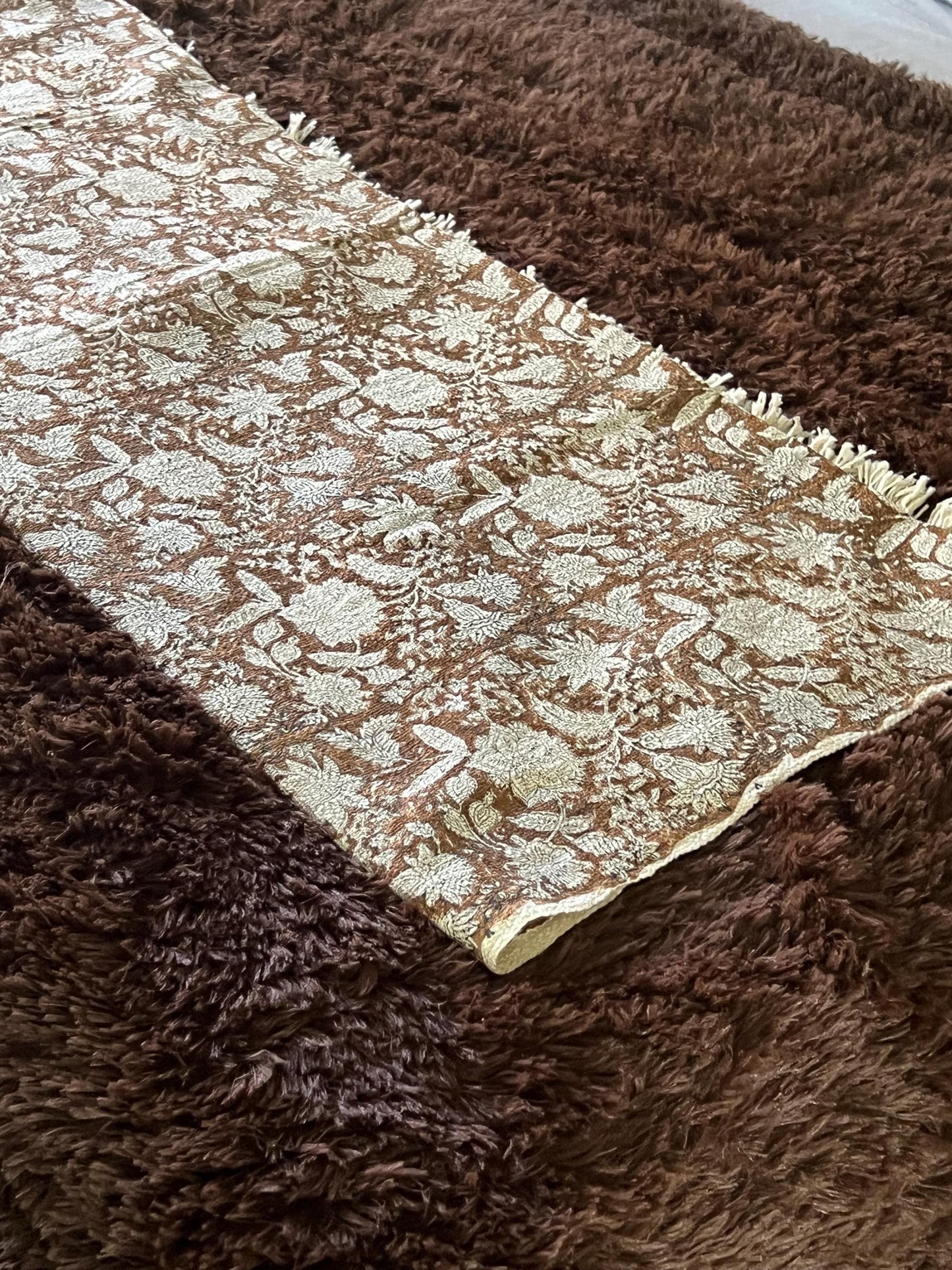 Handmade Cotton Throw Blanket, Hand Block Print, Boho Decor