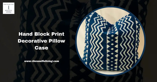 Hand Block Print Decorative Pillow Case