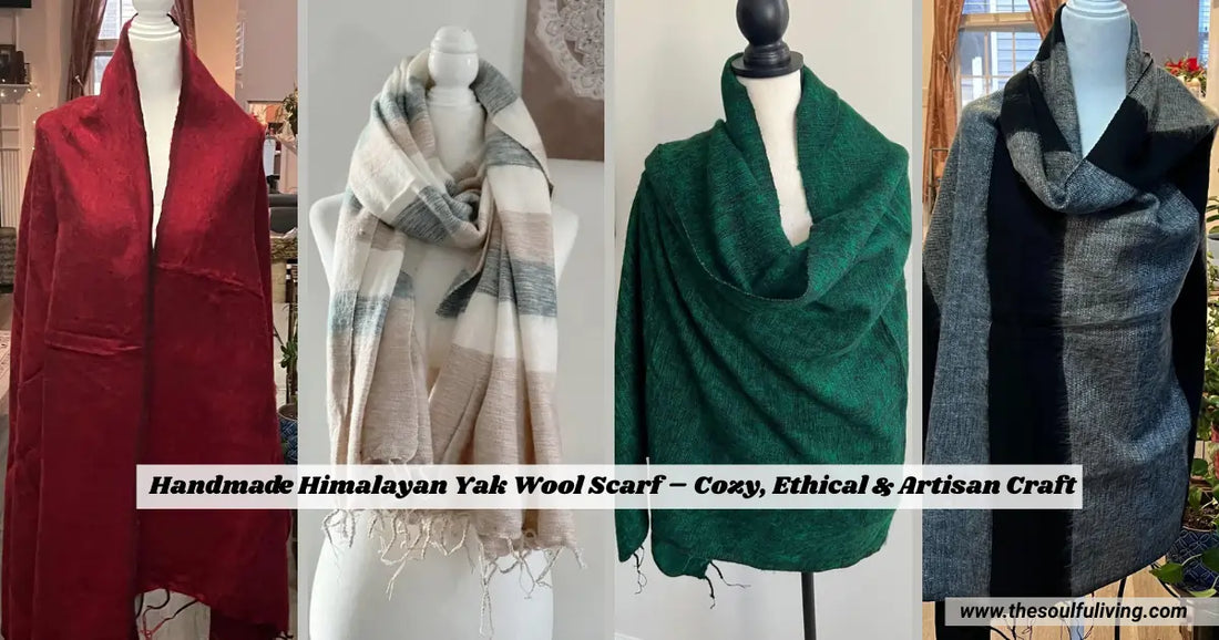 Handmade Himalayan Yak Wool Scarf – Cozy, Ethical & Artisan Craft