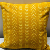 Yellow Pillow in Mud Cloth Pillow Case, Mustard Mud Cloth Pillow Case for Couch, Mustard, Yellow Tribal Pillow, New Home Gift