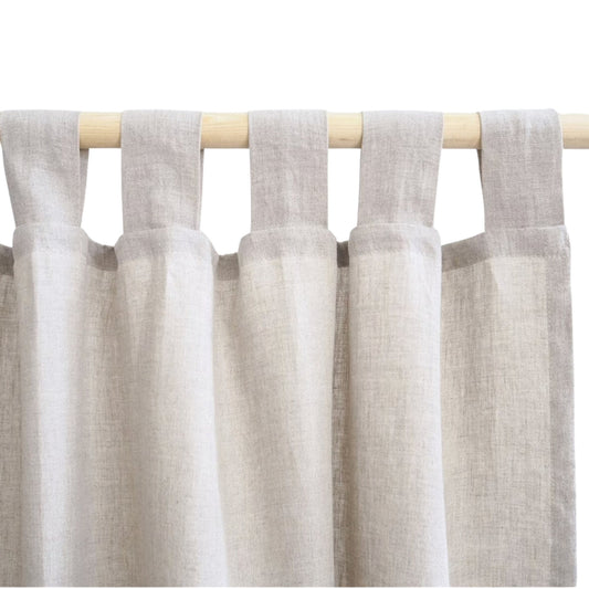 Natural Linen Curtains: Tie Top, Tab Top, Rod Pocket Drapes