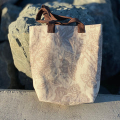 100% Linen Bag , Floral Tote Bag , Handmade bag for mom, Christmas gift for mmkm, Geandmom, teacher