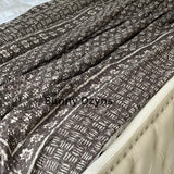 Vintage Brown Kantha Quilt Cotton Bedding, Block Print Bedcover Handmade Queen Kantha Bedspread, Kantha Blanket, Gift for Mom on Mother' day