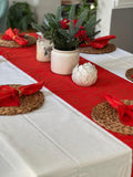 Red Napkins, Indian Hand Block Printed Cotton Cloth Napkins 20x20" Wedding Decor Event Home Party Restaurant Outdoor Gift