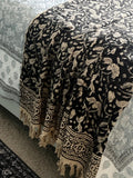 Block print throw blanket with tassels Handmade throw blanket couch sofa throw boho blanket for bedroom decor Mothers day gift