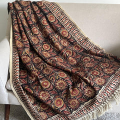 Floral throw blanket Hand block printed throw blanket Cotton throw blanket couch Sofa/bed throw for home decor and bedroom Housewarming gift