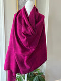 PURPLE Yak Wool Nepalese Scarf, Himalayan hand loomed Shawl, Large warm scar,  Hippie Boho soft Shawl, Meditation shawl