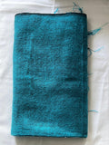 Extra Soft Yak Wool TURQUOISE Blanket Scarf, Teal Blue/  Black, Soft Oversized Shawl/ Made in Nepal, Yoga blanket for meditation