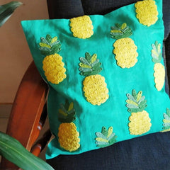 Summer Hawaiian Pineapple Patterned Throw Pillow Cover, Hawaiian Style Home Decor 18"x18", 16"x16",