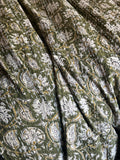 Green Quilt, Kantha Quilt, Green Floral  Kantha Quilt, Indian Cotton Bedding, Handmade  Bedspread in All Sizes, Perfect Christmas Gift