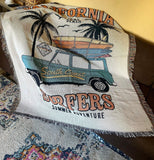 Dark Green, Woven Throw Tapestry, Throw Blanket Tapestry, Cotton Blanket, Wall Decor, Birthday Gift For Friend