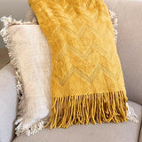 Rust Soft Throw Blanket for Couch in Burnt Orange, Knit Throw Blanket, Bed Blanket, Autumn Searson Decor, Gift for Her