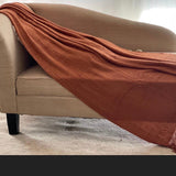 Knitted blanket with tassels, Nordic blanket, Large throw blanket for couch, Fringe throw blanket, size 60x90 inches, Gift for mom