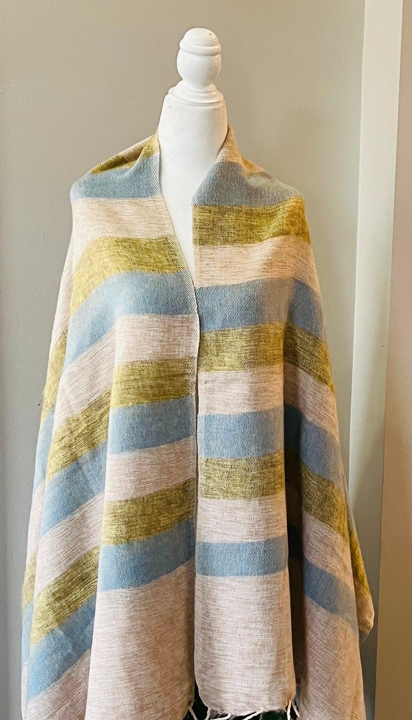 Himalayan Yak Wool Scarf, Meditation Shawl Made in Nepal Shawl, Super-Soft Shawls