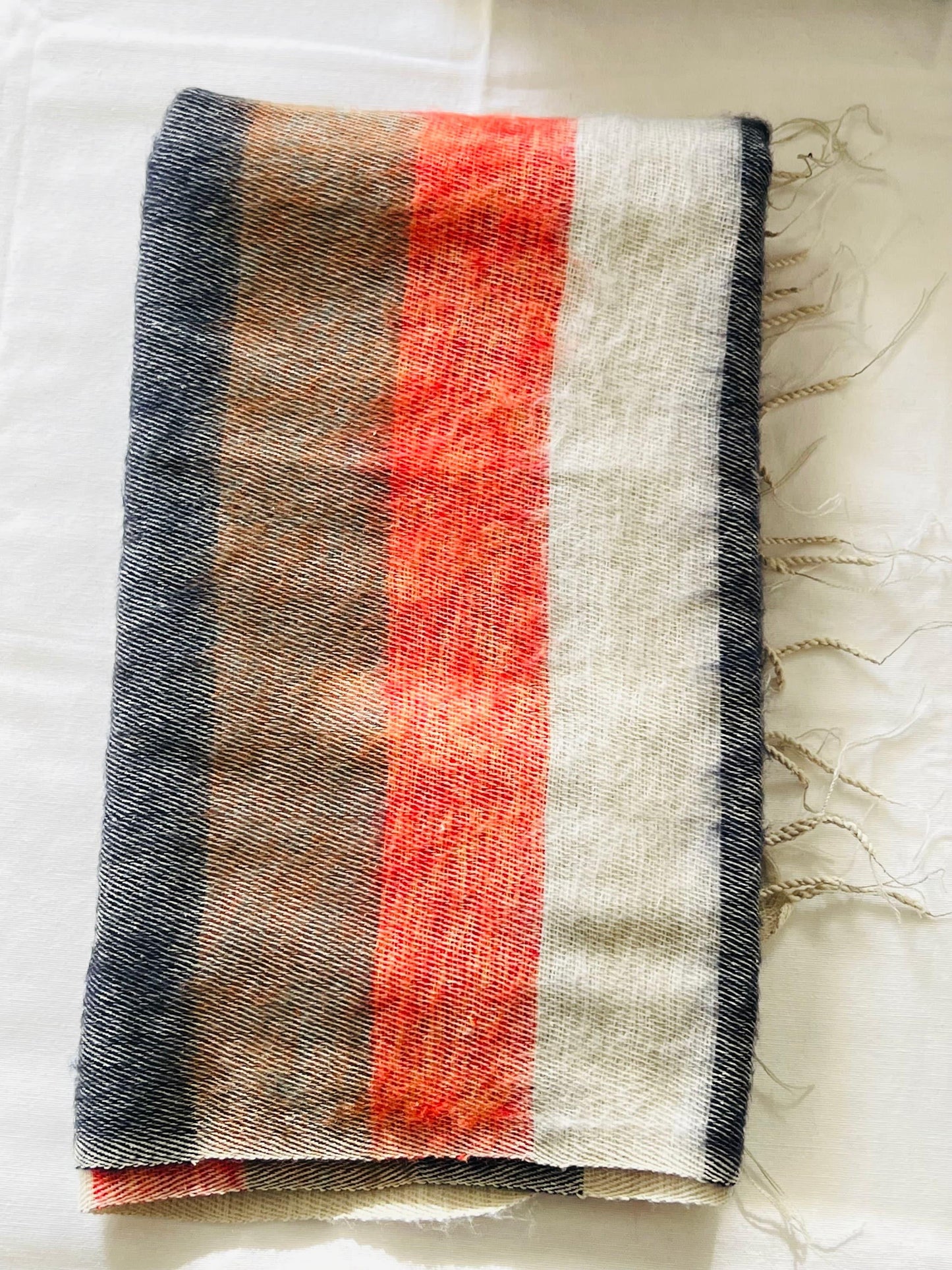 Himalayan Yak Wool Scarf: Handwoven Shawl Wrap, Soft Winter Women Fashion Scarf