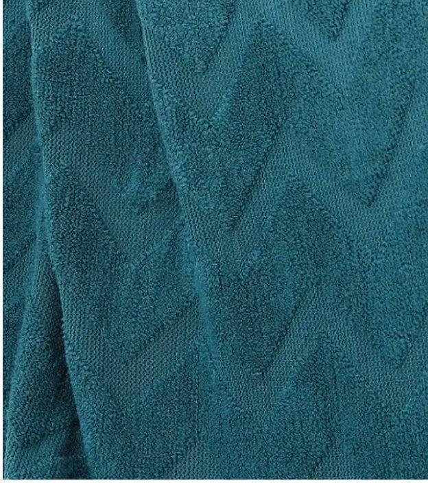 Rust Knitted Throw Blanket: Soft Chevron Pattern, Boho Home Decor