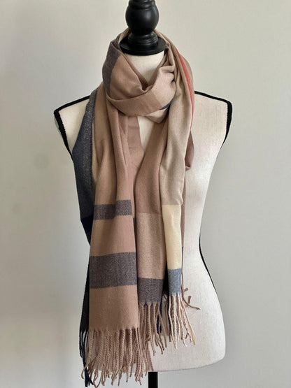 Wool Blanket Scarf: Plaid Winter Wrap