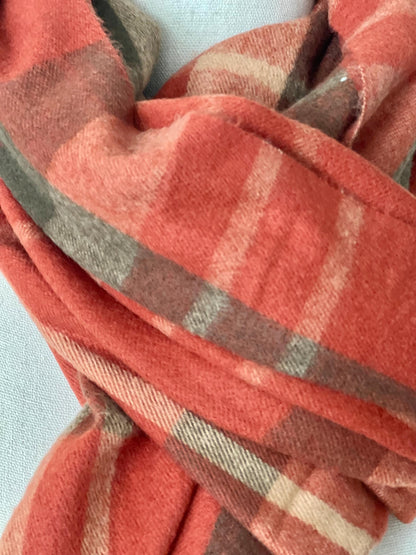 Wool Blanket Scarf: Plaid Winter Wrap
