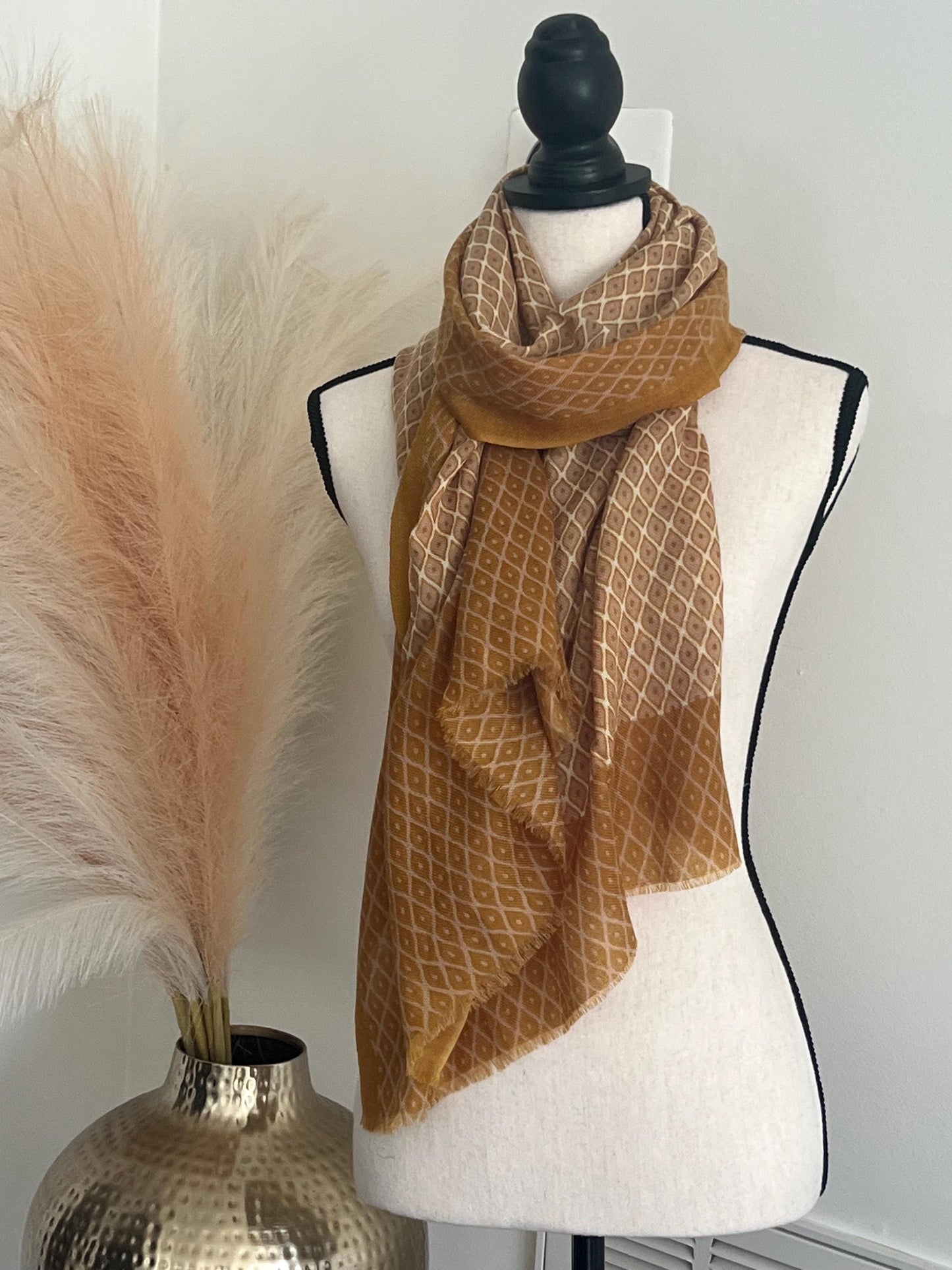 Yellow Warm Cozy Scarf Wrap, Wool Winter Scarf, Gift for her