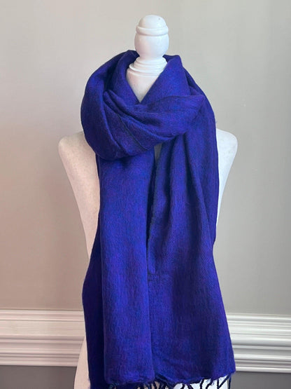 Himalayan Yak Wool Scarf, Soft Warm Meditation Wrap