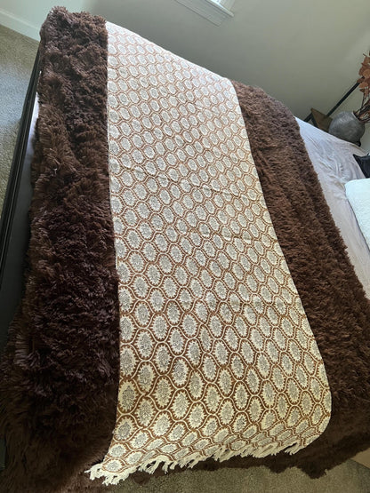 Handmade Cotton Boho Throw Blanket with Tassels