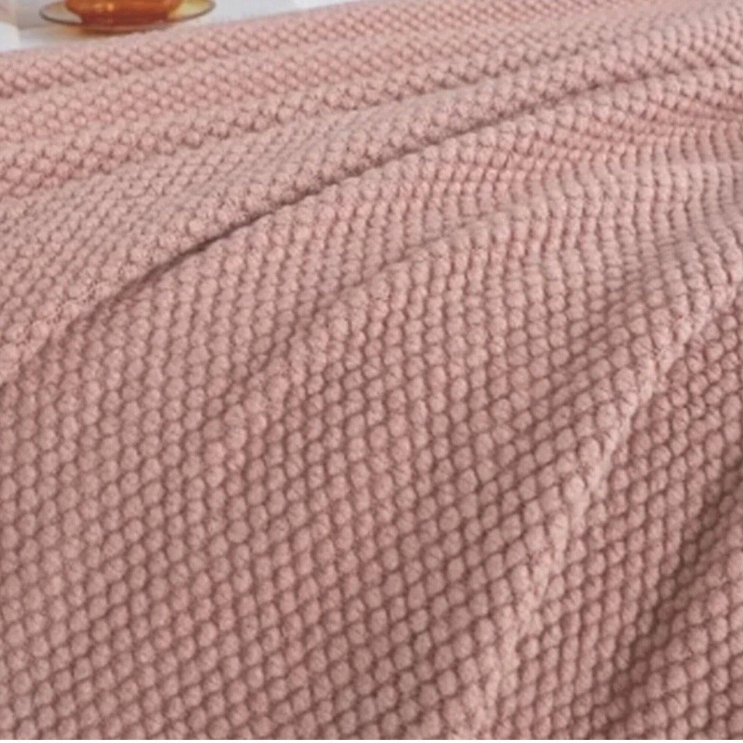 Soft Blush Pink Throw Blanket: Boho Home Decor, Gift for Her