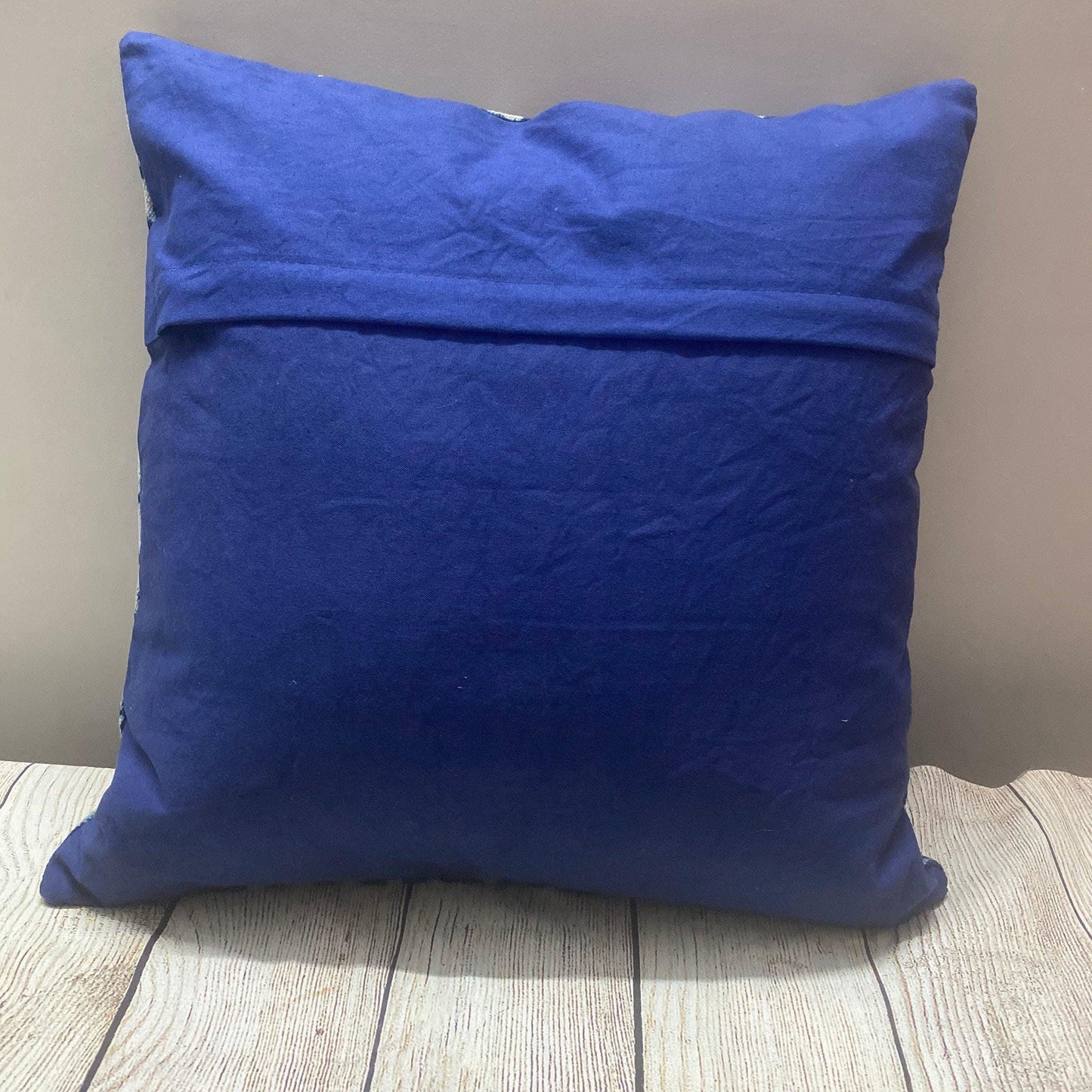 Blue Indigo Mud Cloth Pillow Cover: Boho Home Decor (18x18)