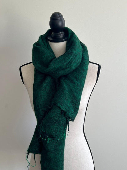Extra Soft GREEN Yak Wool Nepalese Scarf