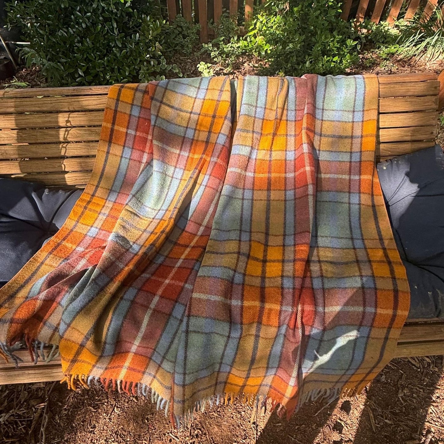 Soft WoolTartan Plaid Blanket, Soft Cozy Gift