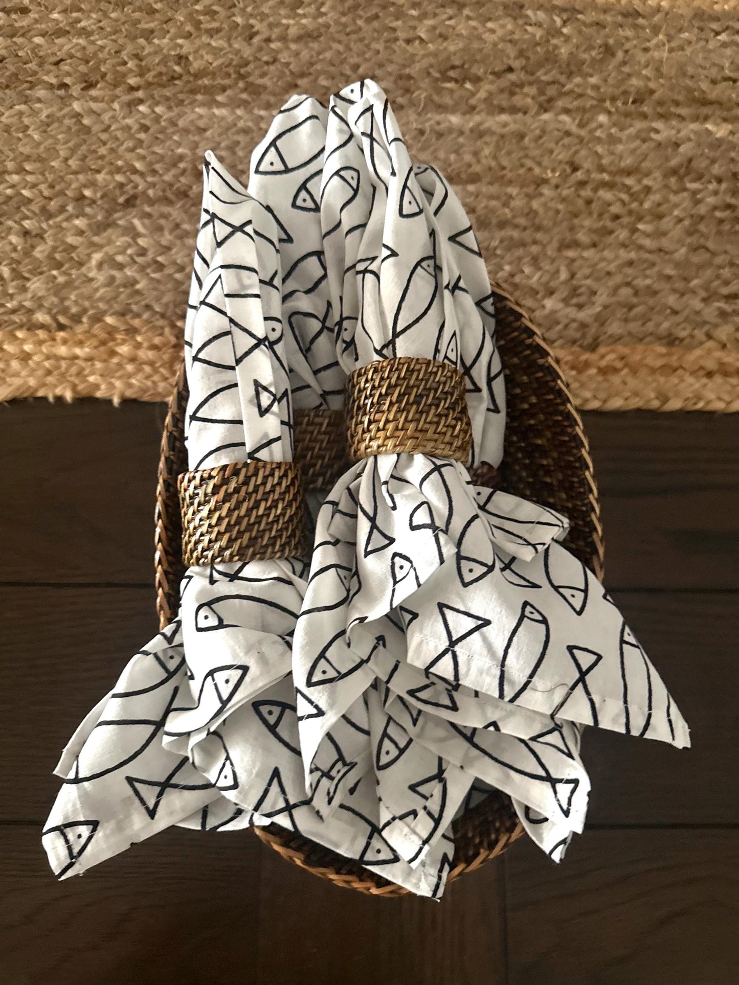 Block Print Cotton Table Napkin,  Reusable Soft Cloth Napkin