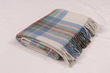 Tartan plaid blanket,  Wool blanket, Recycled wool blanket size 60x70"