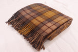 Tartan plaid blanket,  Wool blanket, Recycled wool blanket size 60x70"