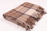 Tartan plaid blanket,  Wool blanket, Recycled wool blanket size 60x70"