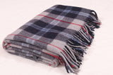 Tartan plaid blanket,  Wool blanket, Recycled wool blanket size 60x70"