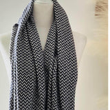 Black Cozy Scarf, Birthday Gift for her, Gift for Daughter, Made in Nepal scarf. Unisex Scarf. Gift for Mom.