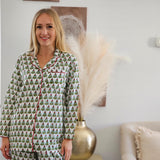 Cotton Pj set for women, Long Sleeve Shirt, Night Wear, Floral pajama set, Loungewear, Pj Set, Gift for her