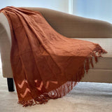 Burnt orange throw blanket,Fall blanket, Knitted throw blanket couch, Fall throw blanket, Cozy throw for couch/Sofa, Perfect Cozy Gift