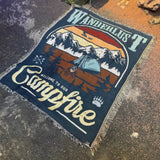 Dark Green, Woven Throw Tapestry, Throw Blanket Tapestry, Cotton Blanket, Wall Decor, Birthday Gift For Friend