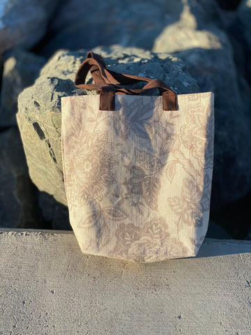 Linen tote bag for new Mom,  Diaper bags, Eco friendly  100% Linen bag, Linen tote bag with pocket, Gift for her