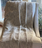 Black Organic Throw Blanket for Living Room, HandLoomed Cotton Throw