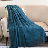 Rust Soft Throw Blanket for Couch in Burnt Orange, Knit Throw Blanket, Bed Blanket, Autumn Searson Decor, Gift for Her