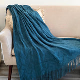 Rust Soft Throw Blanket for Couch in Burnt Orange, Knit Throw Blanket, Bed Blanket, Autumn Searson Decor, Gift for Her