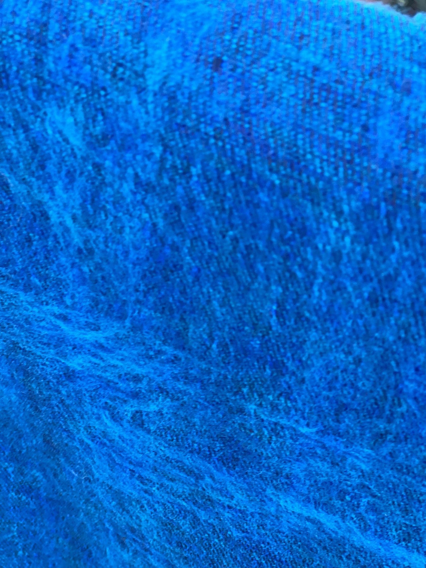 Blue Yak Wool Scarf: Handmade Nepal Shawl, Meditation Blanket