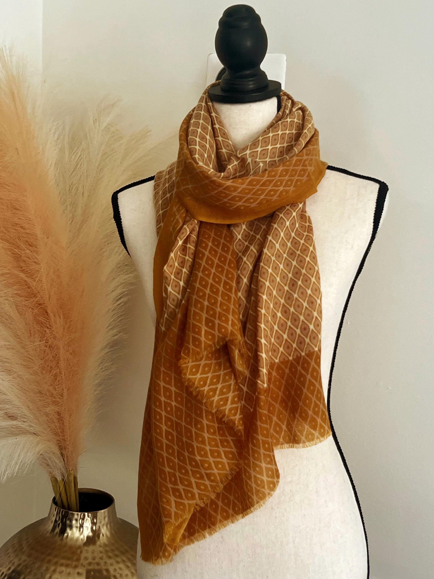 Yellow Warm Cozy Scarf Wrap, Wool Winter Scarf, Gift for her