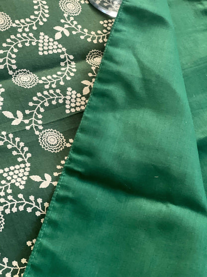 Green & Gold Cotton Wreath Napkins, Christmas Dinner Party (20x20")