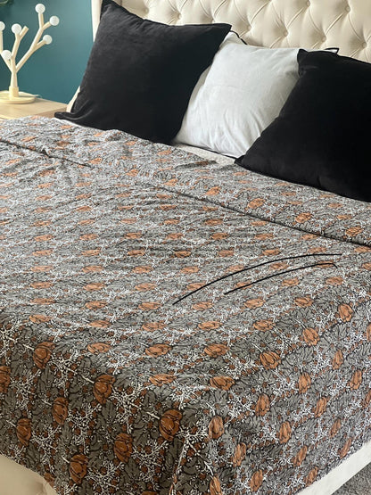 Kantha Quilt Handmade Vintage Quilts Boho King Size Bedding Throw Blanket Bedspread