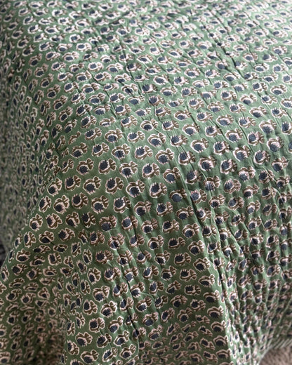 Hand Block Printed Cotton Quilt – Reversible Floral Cotton Comforter