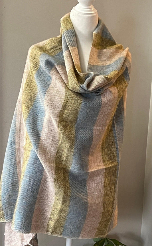 Himalayan Yak Wool Scarf, Meditation Shawl Made in Nepal Shawl, Super-Soft Shawls