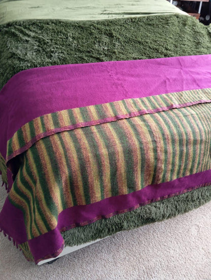 Extra Soft Yak Wool Blanket, Handmade Meditation Throw Cozy Lap blanket for Yoga and Couch Housewarming gift